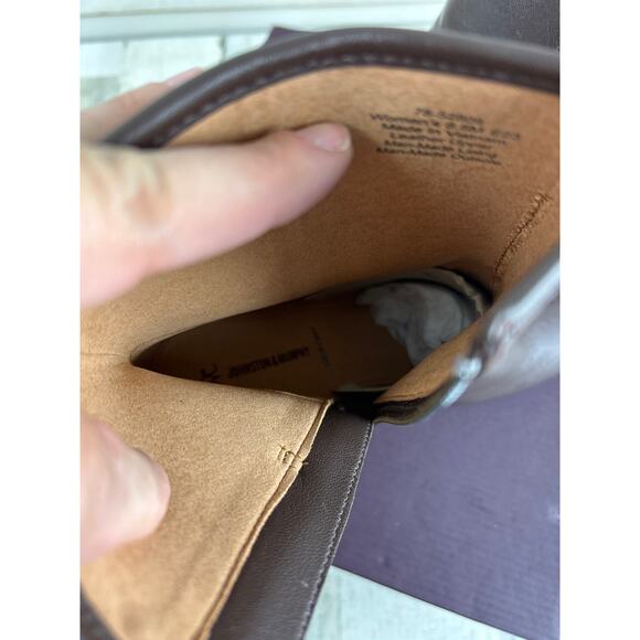 Johnston & Murphy Charlotte Women’s 8.5 Brown Leather Bit Ankle Booties NEW - Picture 8 of 9